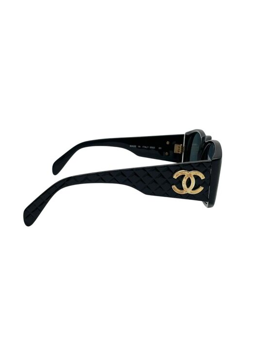 Chanel Sunglasses Eyewear Quilted Black Gold CC Logo Vintage Classic Purple main image 10